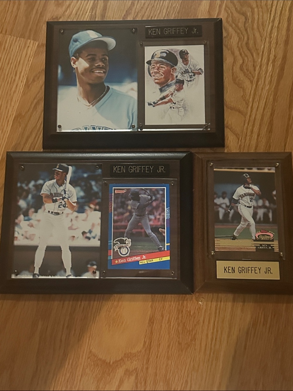 3 Ken Griffey plaques….